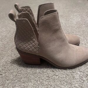 Toms beige everly cut out ankle booties